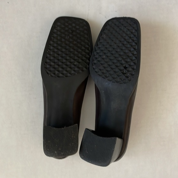 Aerosoles Leather Brown Square Toes Career Loafers Pumps Women’s Size 8 - Picture 8 of 9